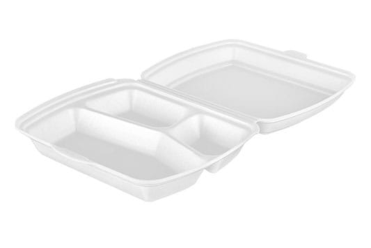 Pojemnik styropianowy lunchbox menubox trzykomorowy XPS 125 szt