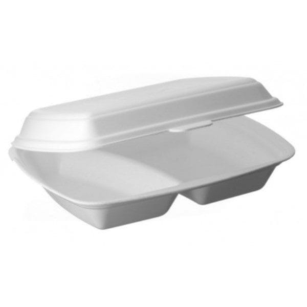 Pojemnik styropianowy menubox lunchbox dwukomorowy XPS 125 szt