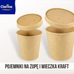 Pojemnik na zupę lub ramen papierowy kraft  26OZ 750 ml 50 SZT (WIECZKO OSOBNO)