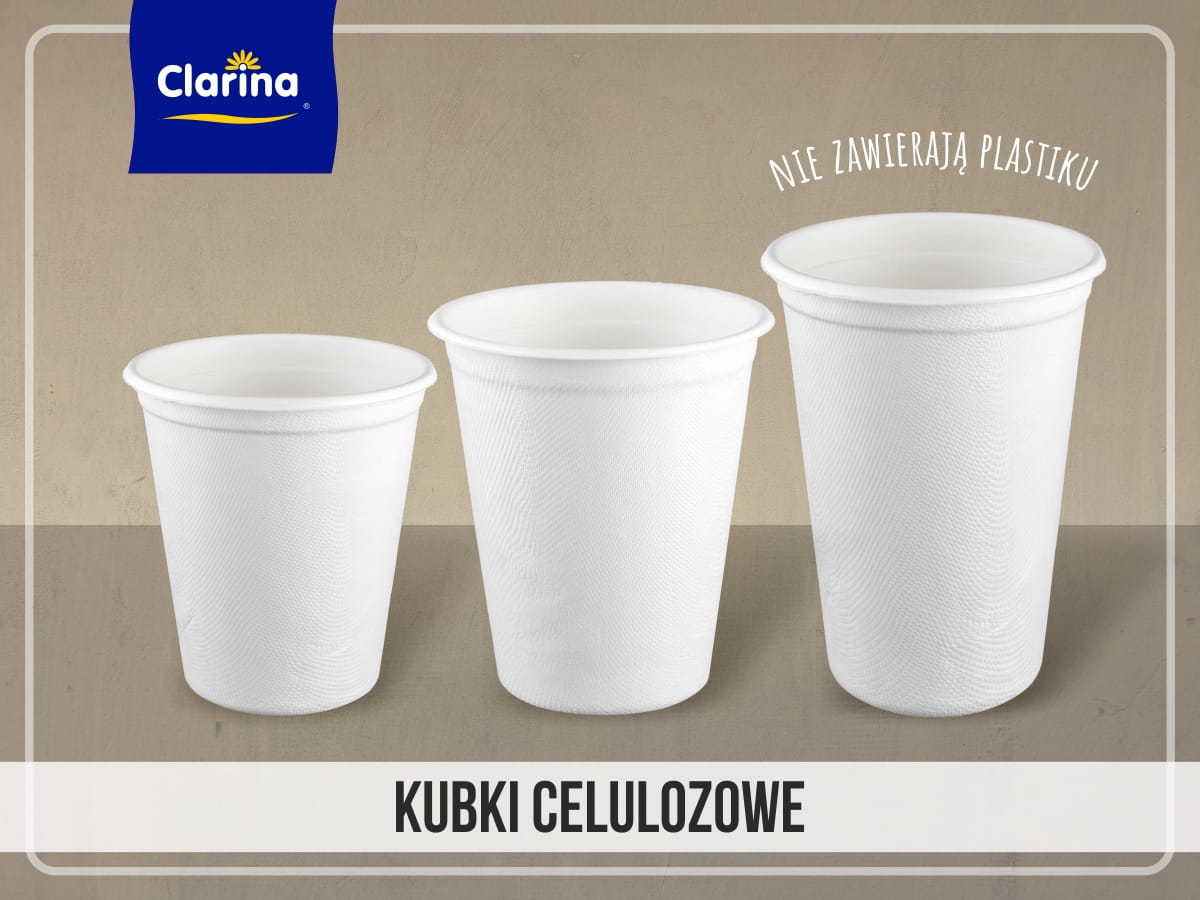 Kubek na kawę, herbatę 100% EKOLOGICZNY z celulozy 250 ml 40 szt